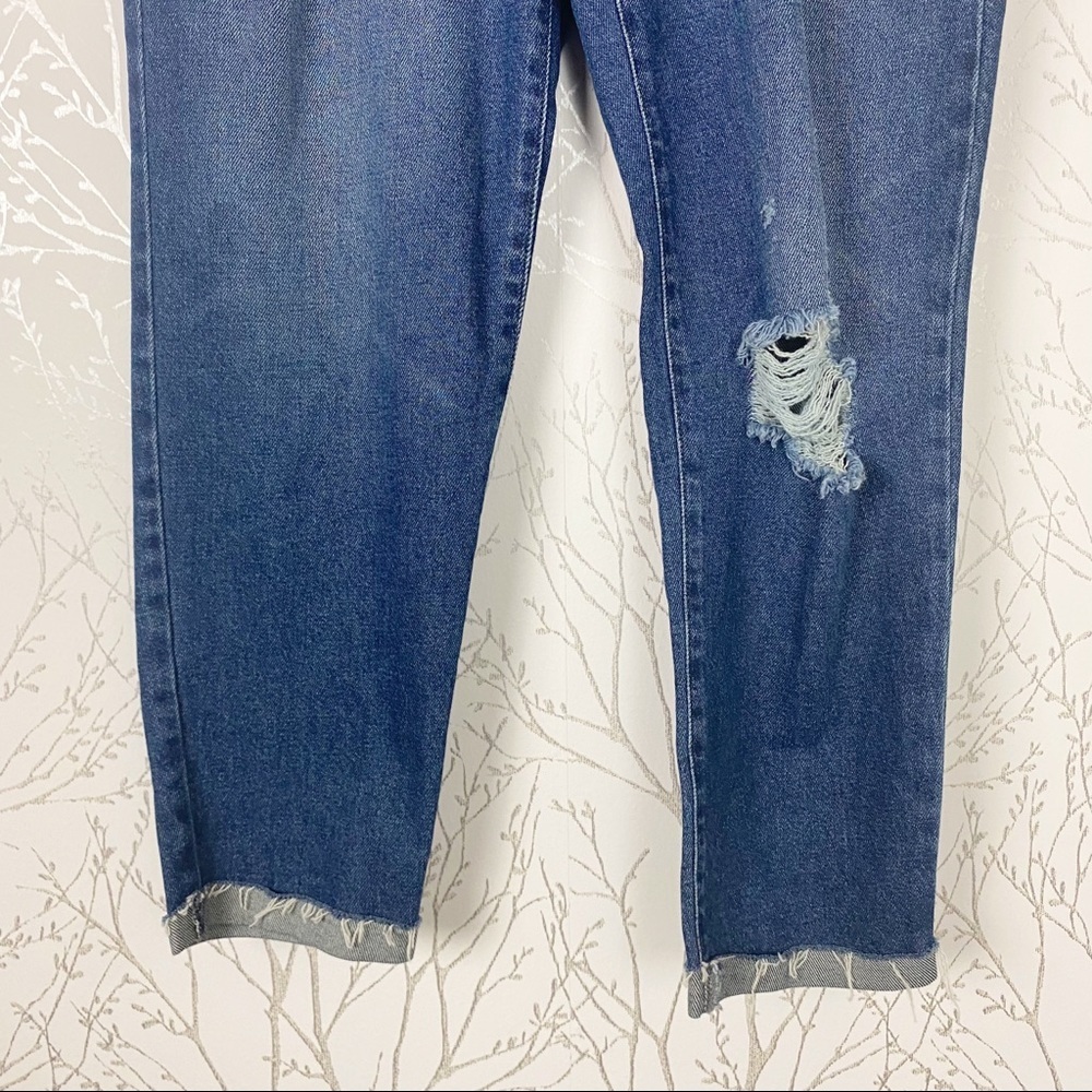 REWASH Super Hi-Rise Mom Jeans 29 Raw Step Hem Distressed - Picture 6 of 14